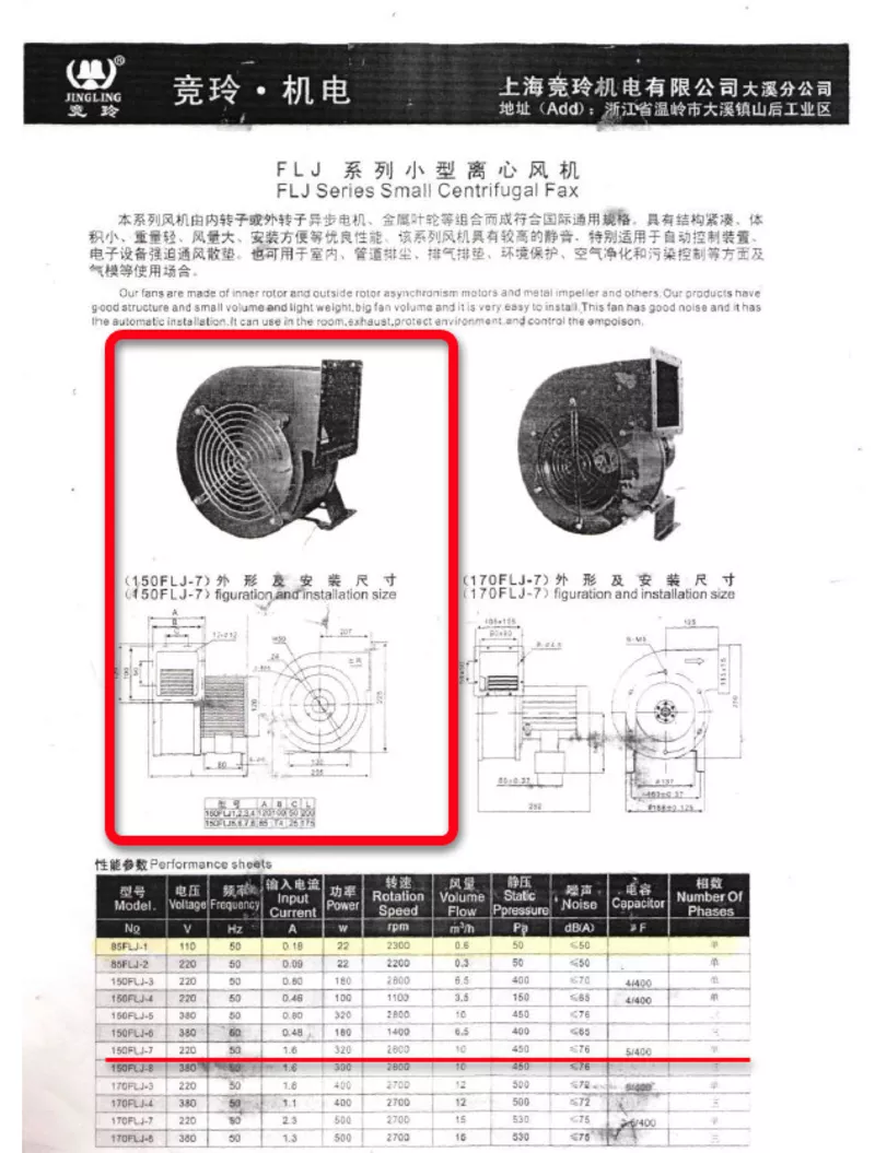 Вентилятор ;  производство Китай