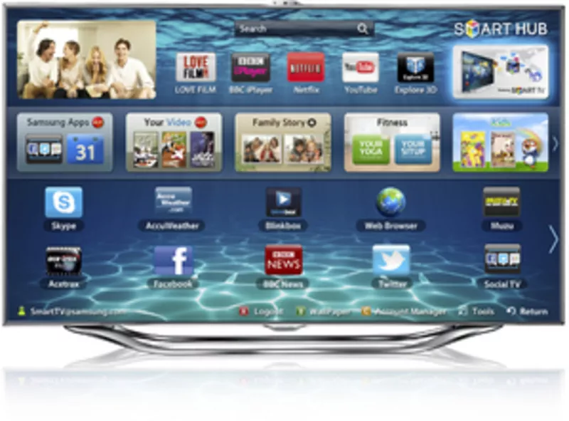 Samsung - UN55ES8000F - 55LED 1080p,  3D,  Wifi,  Skype,  Smart TV